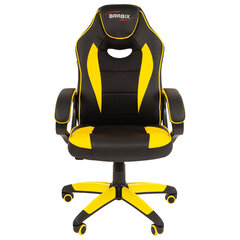 Кресло компьютерное BRABIX &laquo;Blaze GM-162&raquo;, TW/<wbr/>экокожа, черное/<wbr/>желтое, 532579