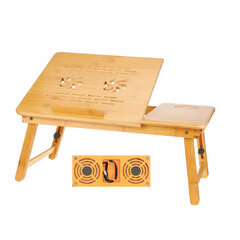 Столик БАМБУКОВЫЙ складной для ноутбука/<wbr/>завтрака, с охлаждением, DASWERK (ДАСВЕРК), 532583