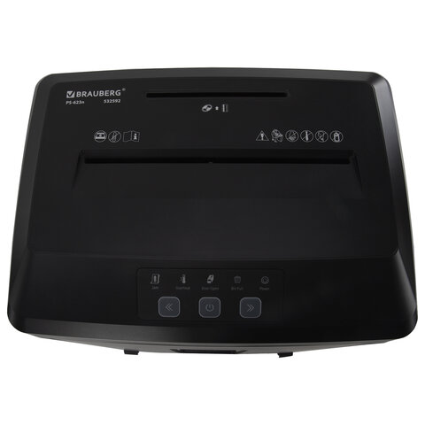 Уничтожитель (шредер) BRAUBERG PROFESSIONAL PS-623n, CD, "HeavyDuty", 7 уровень секретности, 1х2 мм, 6 листов, корзина 23 литра, 532592 - фото 9