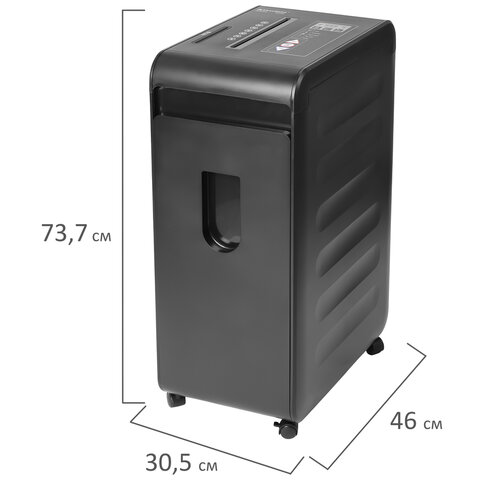 Уничтожитель (шредер) BRAUBERG PROFESSIONAL PS-2042m, CD, "HeavyDuty", 5 уровень секретности, 2х10 мм, 20 листов, корзина 42 литра, 532595 - фото 8