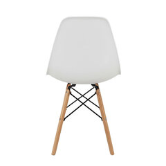 Стулья BRABIX &laquo;Eames CF-010&raquo;, КОМПЛЕКТ 4 шт., пластик белый, опоры дерево/<wbr/>металл, 532630