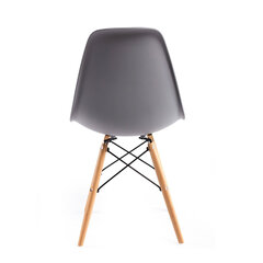 Стулья BRABIX &laquo;Eames CF-010&raquo;, КОМПЛЕКТ 4 шт., пластик серый, опоры дерево/<wbr/>металл, 532632