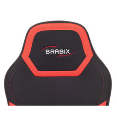 Кресло компьютерное BRABIX &laquo;Alpha GM-018&raquo;, ткань/<wbr/>экокожа, черное/<wbr/>красное, 532637