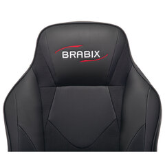 Кресло компьютерное BRABIX &laquo;Game GM-017&raquo;, экокожа/<wbr/>ткань, черное, 532641