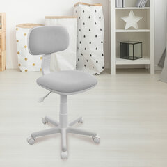Кресло детское CH-W201NX, без подлокотников, пластик белый, серое