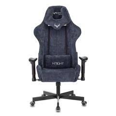 Кресло компьютерное Zombie VIKING KNIGHT, 2 подушки, ткань, синее