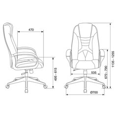 Кресло компьютерное ZOMBIE 8, экокожа, черное