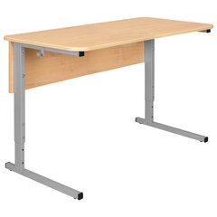 Стол-парта 2-местный, регулируемый угол, СУТ.55-01, 1200&times;500&times;520-640 мм, рост 2-4, серый каркас, ЛДСП клён