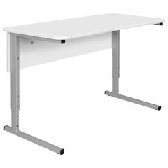 Стол-парта 2-местный, регулируемый угол, СУТ.55-01, 1200&times;500&times;640-780 мм, рост 4-6, серый каркас, ЛДСП белая