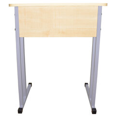 Стол-парта 1-местный нерегулируемый &laquo;Умник&raquo;, 600&times;500&times;760 мм, рост 6, серый каркас, ЛДСП клён