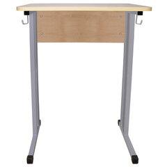 Стол-парта 1-местный нерегулируемый &laquo;Умник&raquo;, 600&times;500&times;760 мм, рост 6, серый каркас, ЛДСП клён