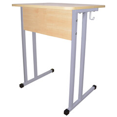 Стол-парта 1-местный нерегулируемый &laquo;Умник&raquo;, 600&times;500&times;760 мм, рост 6, серый каркас, ЛДСП клён