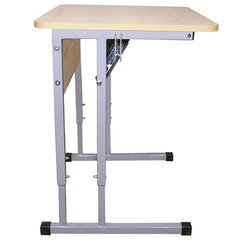 Стол-парта 1-местный, регулируемый угол, &laquo;Умник&raquo;, 600&times;500&times;520-640 мм, рост 2-4, серый каркас, ЛДСП клён