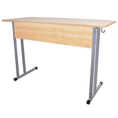 Стол-парта 2-местный нерегулируемый &laquo;Умник&raquo;, 1200&times;500&times;760 мм, рост 6, серый каркас, ЛДСП клён