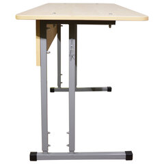 Стол-парта 2-местный регулируемый &laquo;Умник&raquo;, 1200&times;500&times;520-640 мм, рост 2-4, серый каркас, ЛДСП клён