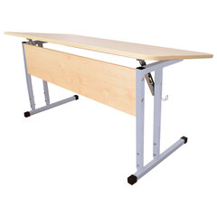 Стол-парта 2-местный, регулируемый угол, &laquo;Умник&raquo; 1200&times;500&times;520-640мм, рост 2-4, серый каркас, ЛДСП клён