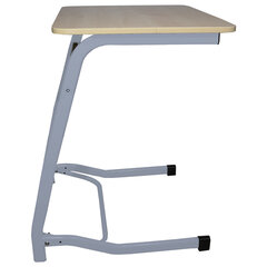 Стол-парта 1-местный нерегулируемый &laquo;Олимп&raquo; 600&times;500&times;760 мм, рост 6, серый каркас, ЛДСП клён