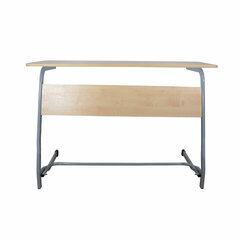 Стол-парта 2-местный нерегулируемый &laquo;Олимп&raquo;, 1200&times;500&times;760 мм, рост 6, серый каркас, ЛДСП клён