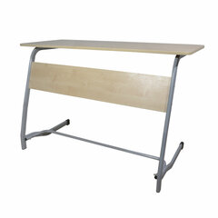 Стол-парта 2-местный нерегулируемый &laquo;Олимп&raquo;, 1200&times;500&times;760 мм, рост 6, серый каркас, ЛДСП клён