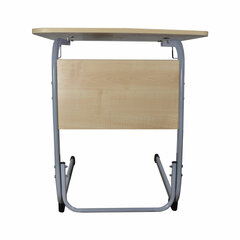 Стол-парта 1-местный нерегулируемый &laquo;Атлант&raquo;, 600&times;500&times;760 мм, рост 6, серый каркас, ЛДСП клён