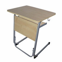 Стол-парта 1-местный нерегулируемый &laquo;Атлант&raquo;, 600&times;500&times;760 мм, рост 6, серый каркас, ЛДСП клён