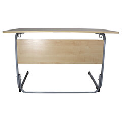 Стол-парта 2-местный нерегулируемый &laquo;Атлант&raquo;, 1200&times;500&times;760 мм, рост 6, серый каркас, ЛДСП клён