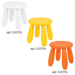 Табурет детский МАМОНТ оранжевый, от 2 до 7 лет, безвредный пластик