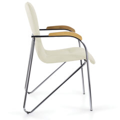 Кресло BRABIX &laquo;Samba CF-105 BOX-2&raquo;, хром каркас, накладки &laquo;бук&raquo;, кожзам бежевый, разобрано, 532762