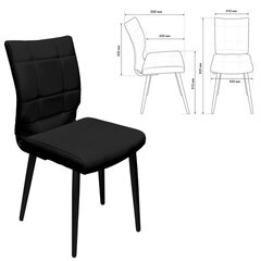 Стул BRABIX &laquo;Novita CF-060&raquo;, экокожа черная, каркас металлический усиленный черный, 532781