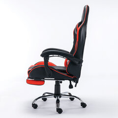 Кресло компьютерное BRABIX &laquo;Dexter GM-135&raquo;, подножка, две подушки, экокожа, черное/<wbr/>красное, 532799