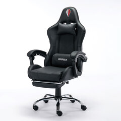 Кресло компьютерное BRABIX &laquo;Dexter GM-135&raquo;, подножка, две подушки, экокожа, черное, 532800