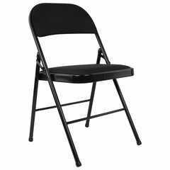 Стул складной BRABIX &laquo;Golf Plus CF-003 КОМФОРТ&raquo;, чёрный каркас, чёрная ткань, 532889