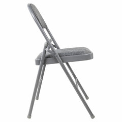 Стул складной BRABIX &laquo;Golf Plus CF-003 КОМФОРТ&raquo;, серый каркас, серая ткань, 532890