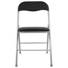 Стул складной BRABIX &laquo;Golf CF-007&raquo;, серебристый каркас, кожзам чёрный, 532891