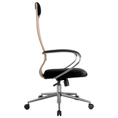 Кресло офисное BRABIX PREMIUM &laquo;Ultimate EX-800&raquo; хром, плотная двойная сетка Х2, черное/<wbr/>бежевое, 532913