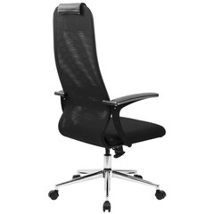 Кресло BRABIX PREMIUM &laquo;Ultimate EX-801&raquo; хром, плотная двойная сетка Х2, черное, 532917