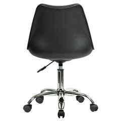 Кресло стул BRABIX &laquo;Eames MG-310 CH&raquo;, хром, пластик черный, экокожа черная, 532925