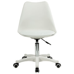 Кресло стул BRABIX &laquo;Eames MG-310 PL&raquo;, пластик белый, экокожа белая, 532926