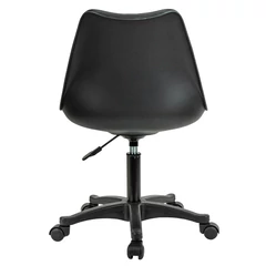 Кресло стул BRABIX &laquo;Eames MG-310 PL&raquo;, пластик черный, экокожа черная, 532927