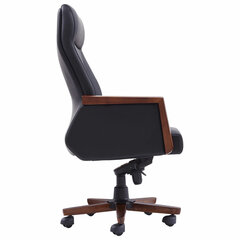 Кресло HAWASAN (ХАВАСАН) &laquo;Overlord EX-770&raquo;, мультиблок, дерево, натуральная кожа, черное, 532934