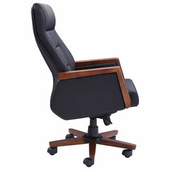 Кресло HAWASAN (ХАВАСАН) &laquo;Overlord EX-770&raquo;, мультиблок, дерево, натуральная кожа, черное, 532934