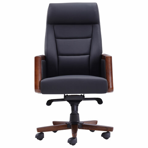 Кресло HAWASAN ''Overlord EX-770'', мультиблок, дерево, натуральная кожа, черное, 532934