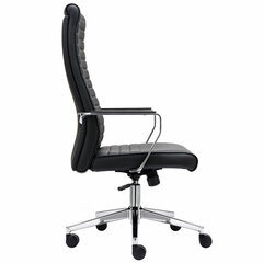 Кресло BRABIX PREMIUM &laquo;Solo EX-730&raquo;, алюминий, хром, экокожа, черное, 532936