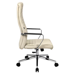 Кресло BRABIX PREMIUM &laquo;Solo EX-730&raquo;, алюминий, хром, экокожа, бежевое, 532937