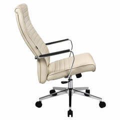 Кресло BRABIX PREMIUM &laquo;Solo EX-730&raquo;, алюминий, хром, экокожа, бежевое, 532937