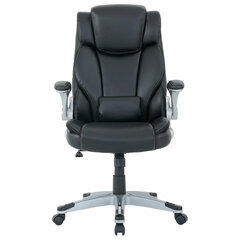 Кресло BRABIX PREMIUM &laquo;Phantom EX-553&raquo;, рециклированная кожа, регулируемый подголовник, черное, 532940