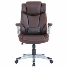 Кресло BRABIX PREMIUM &laquo;Phantom EX-553&raquo;, рециклированная кожа, регулируемый подголовник, коричневое, 532941