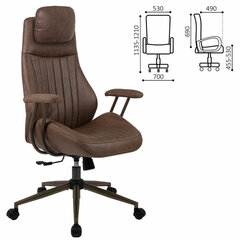 Кресло BRABIX PREMIUM &laquo;Arizona EX-573&raquo;, синхромеханизм, искусственная замша, коричневый, 532944