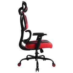 Кресло BRABIX PREMIUM &laquo;Toxin GM-520&raquo;, синхромеханизм, экокожа/<wbr/>сетка/<wbr/>ткань, черное/<wbr/>красное, 532950