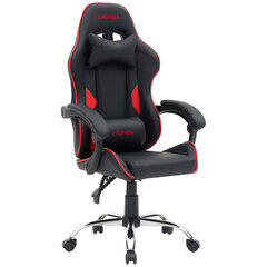 Кресло компьютерное CROMEX (КРОМЕКС) &laquo;Joker GM-125&raquo;, две подушки, экокожа, черное/<wbr/>красное, 532954